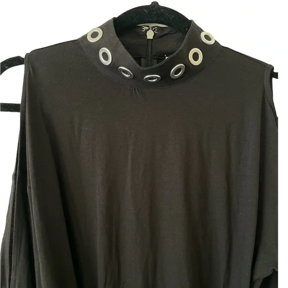 NWT MICHAEL Michael Kors Mock Neck Cold Shoulder Knee Length Dress-Small - Picture 4 of 8